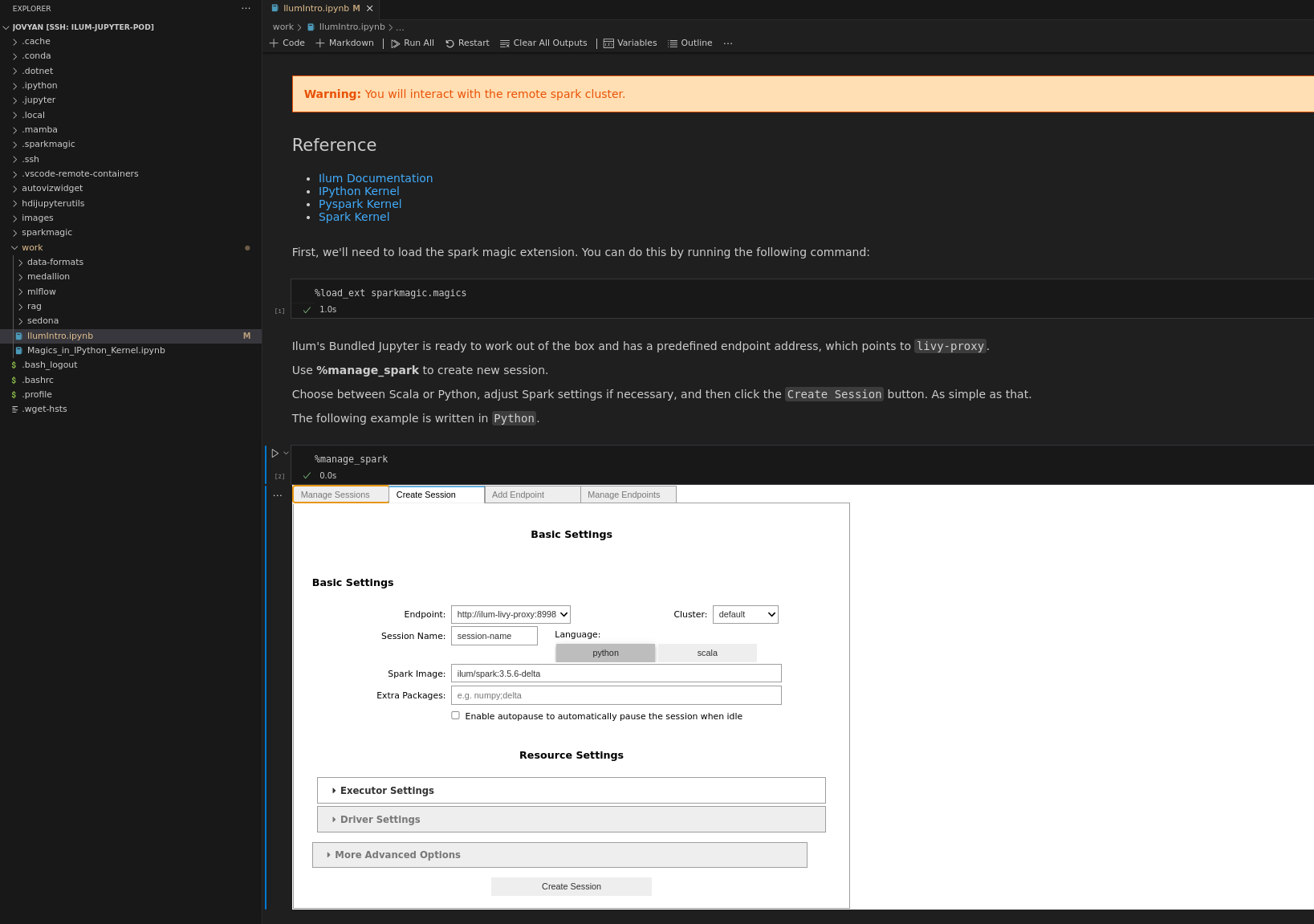 Working with remote notebooks in VS Code