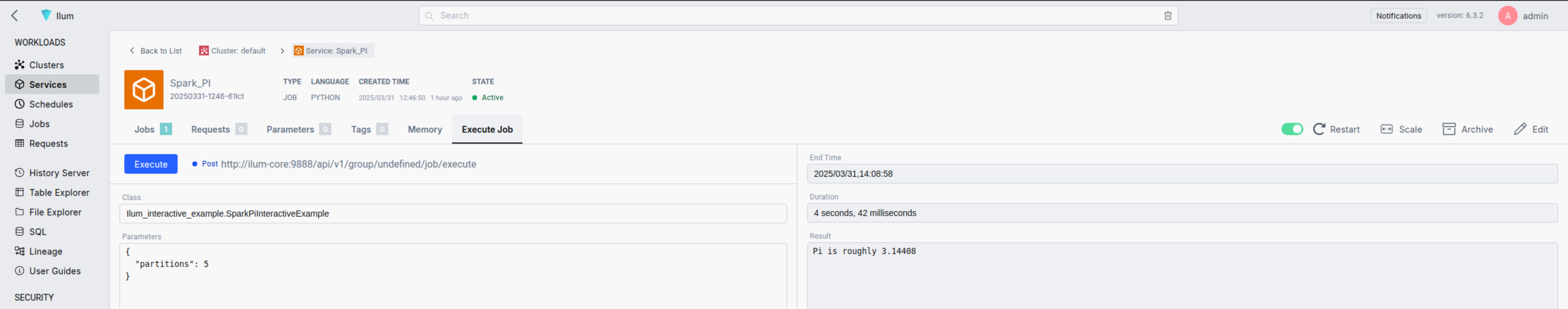 Interactive Result Example