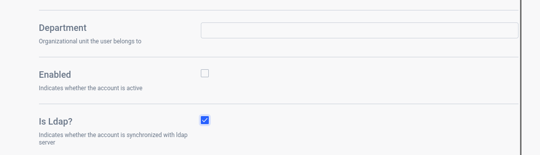 LDAP Sync From in Ilum UI