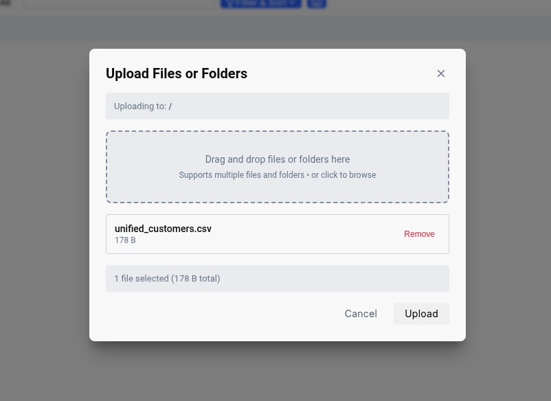 File Upload Modal